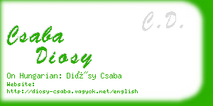 csaba diosy business card