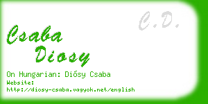 csaba diosy business card